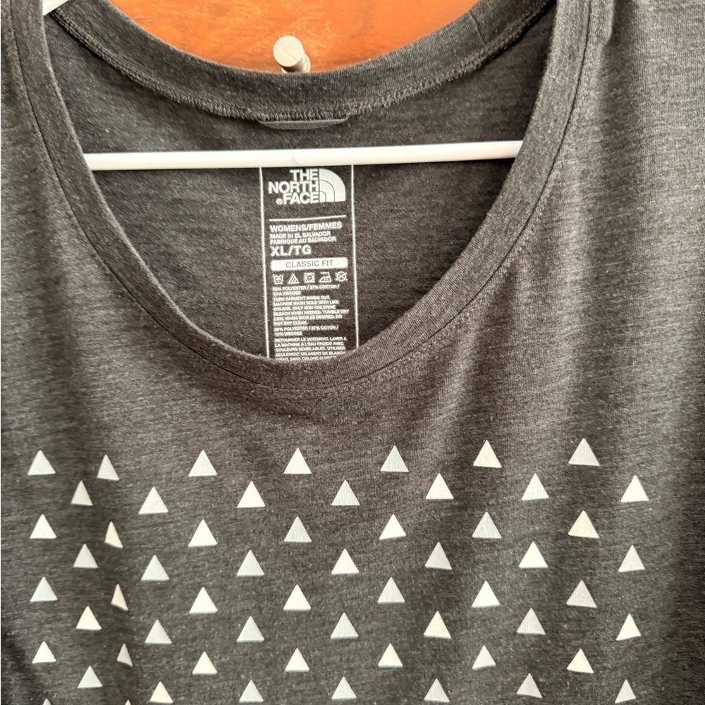 The North Face Dark Gray Long Sleeve with White Triangle Design - Picture 6 of 11